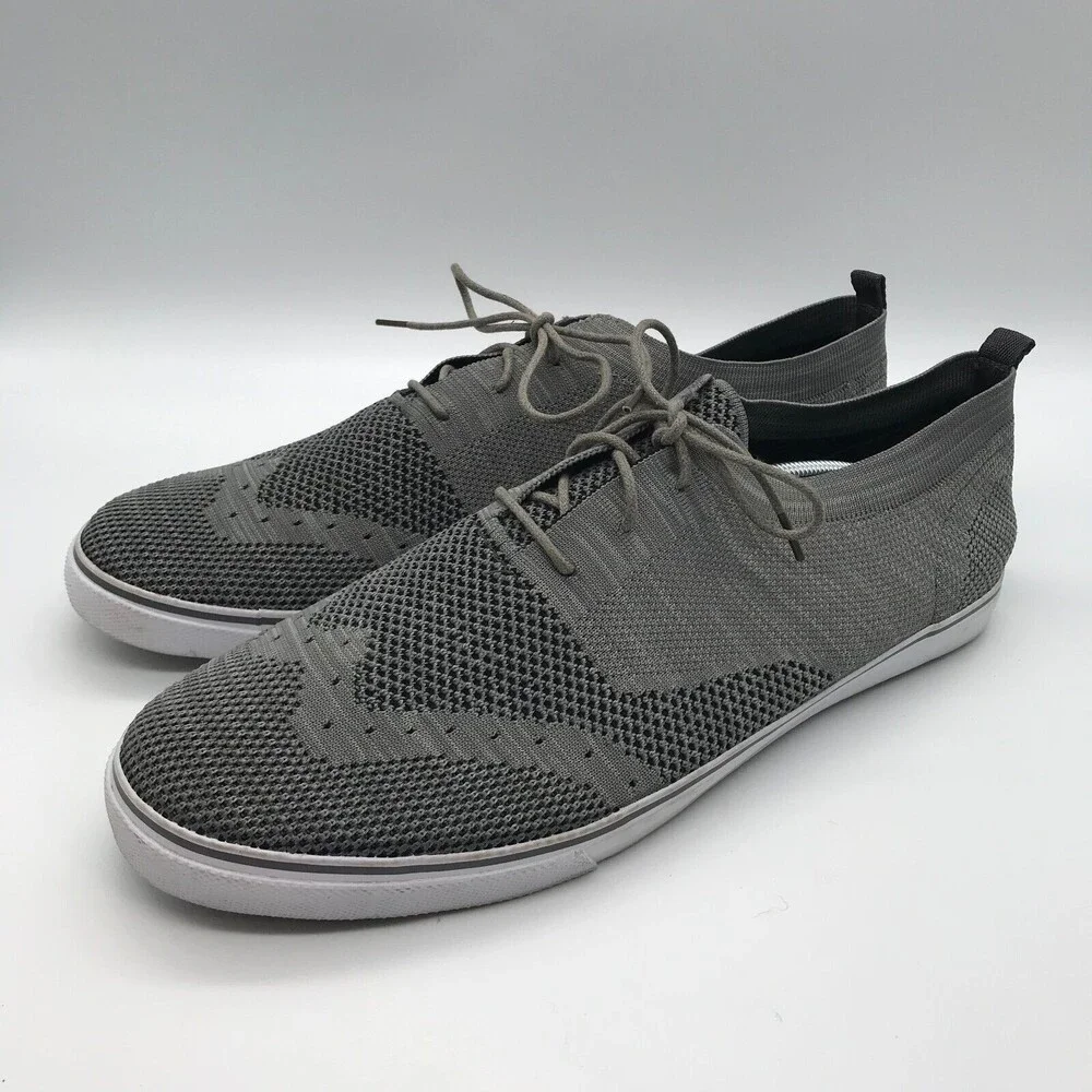 Robert David Berkeley Gray Mesh Deck Shoes Men's Size 13M Lace Up Casual Shoes